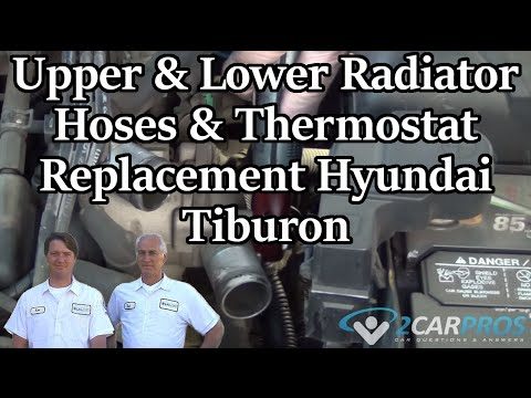 Замена шланга радиатора и термостата Hyundai Tiburon