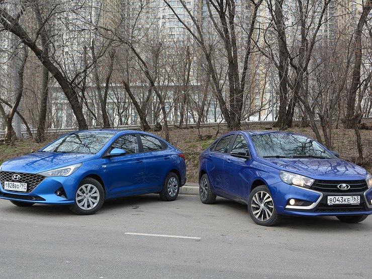 Что лучше за миллион рублей: тест-драйв Hyundai Solaris и Lada Vesta
