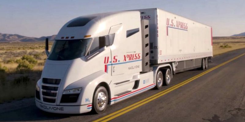  Компания Nikola показала 1000-сильный водородный грузовик в движении 
